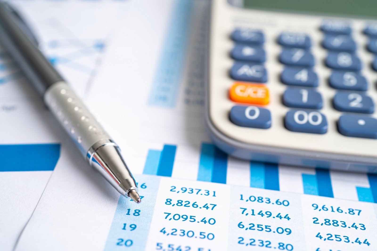Reviewing financial documents
